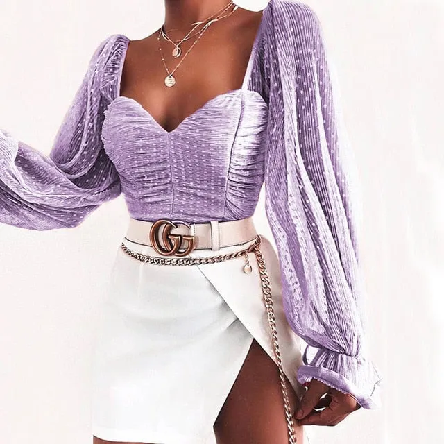 2021 New!!!  Women's Mesh Shirt Long Loose Fitting Sleeve Sizes S - XL