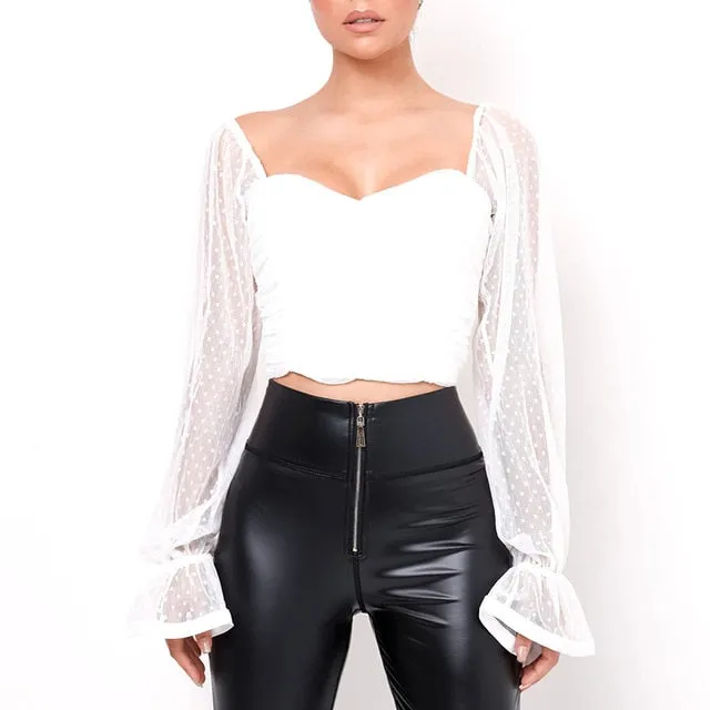 2021 New!!!  Women's Mesh Shirt Long Loose Fitting Sleeve Sizes S - XL