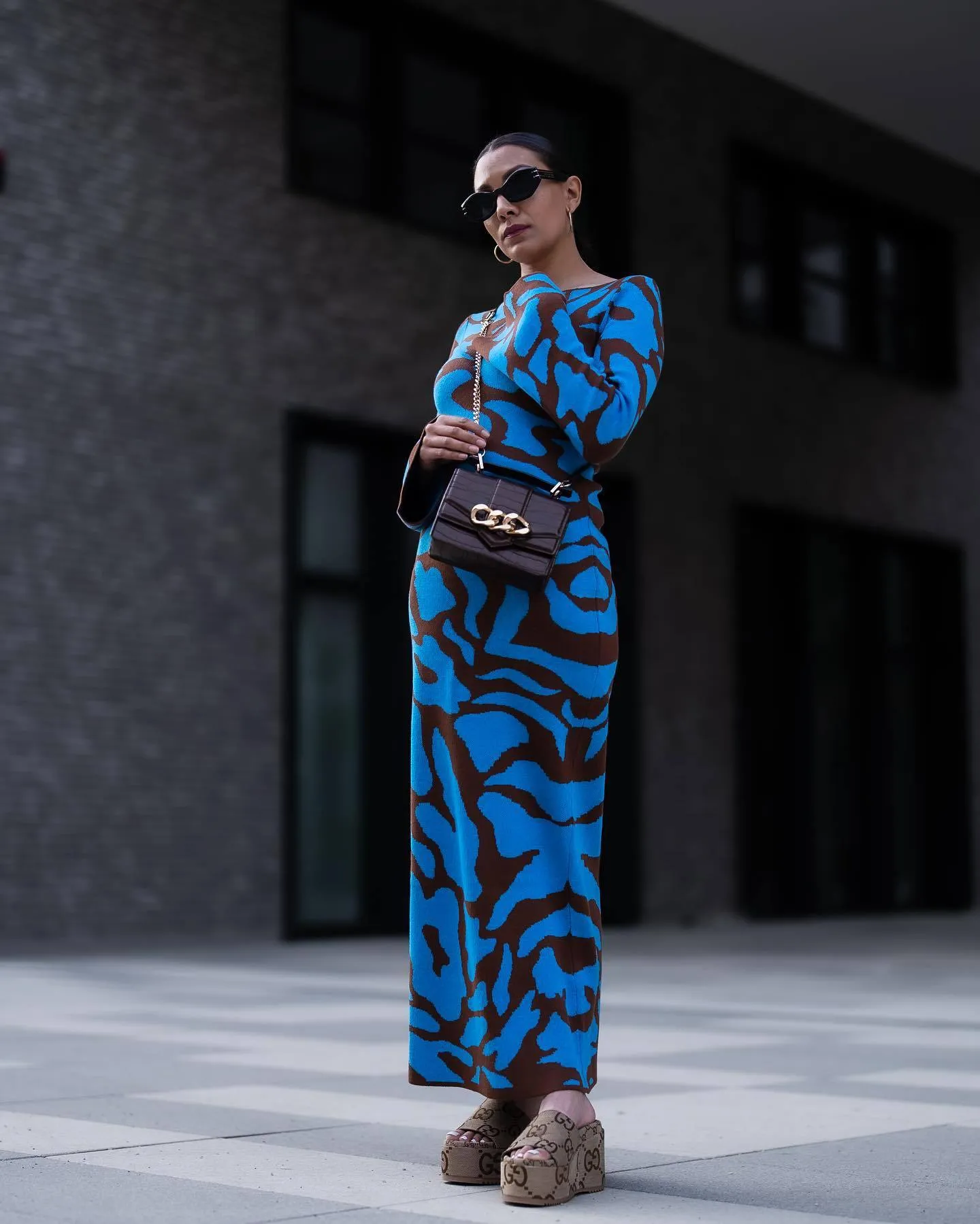 2025 Autumn Jacquard Knitted Dress Autumn Winter Elegant Long Sleeve Sweater Dress