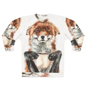 Adorable Morning Fox Coffee Animal Sweatshirt