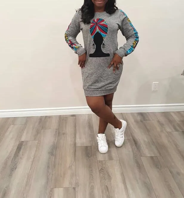 Afrocentric Sweater Dress