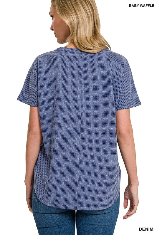 Baby Waffle Short Sleeve Top
