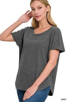 Baby Waffle Short Sleeve Top
