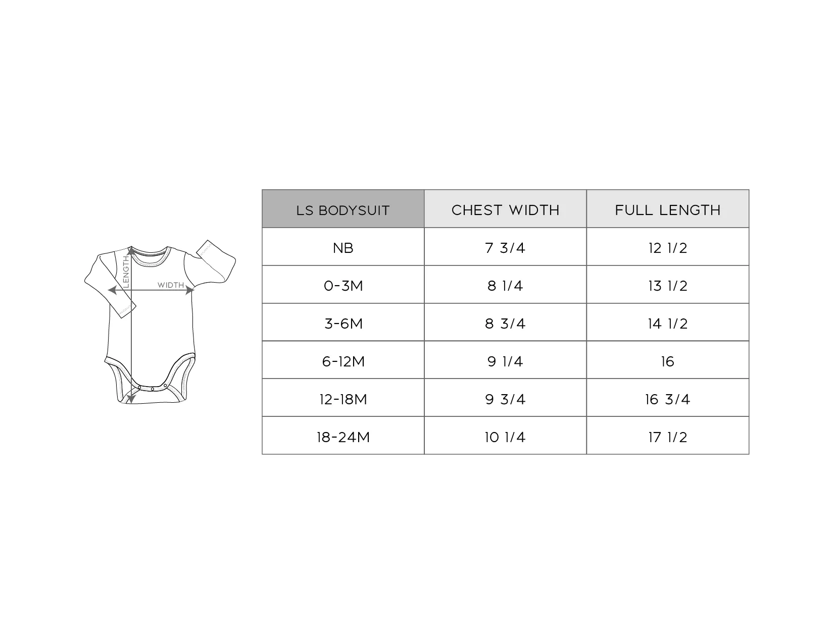babysprouts - Long Sleeve Bodysuit - Storm