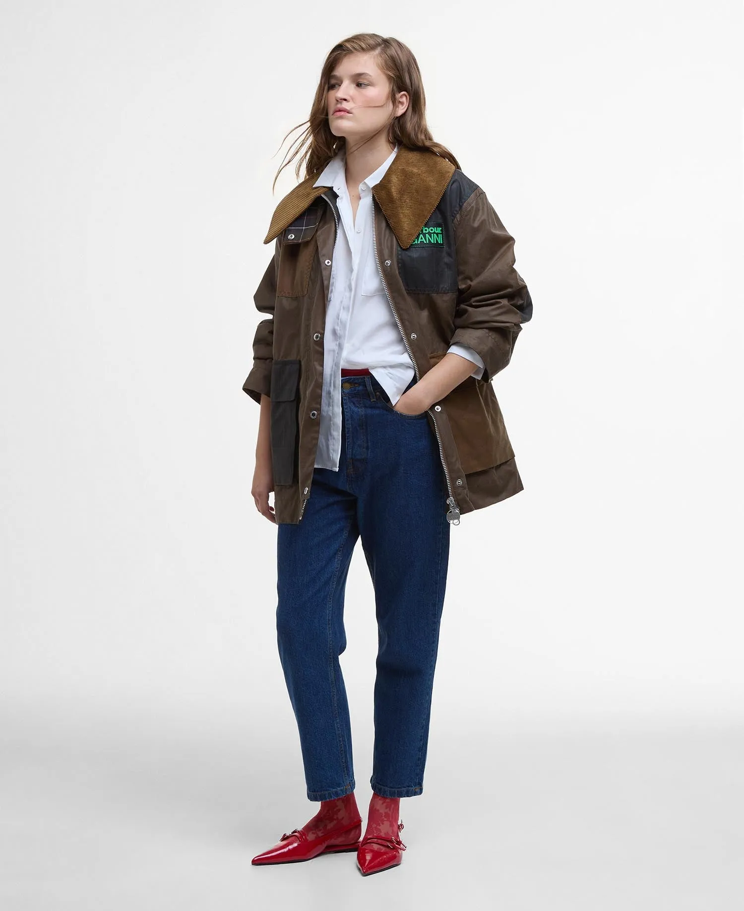 BARBOUR X GANNI WAX DUFFLE COAT | BARK