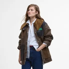 BARBOUR X GANNI WAX DUFFLE COAT | BARK