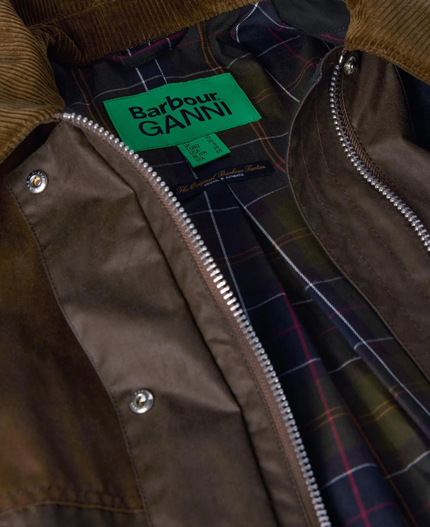 BARBOUR X GANNI WAX DUFFLE COAT | BARK