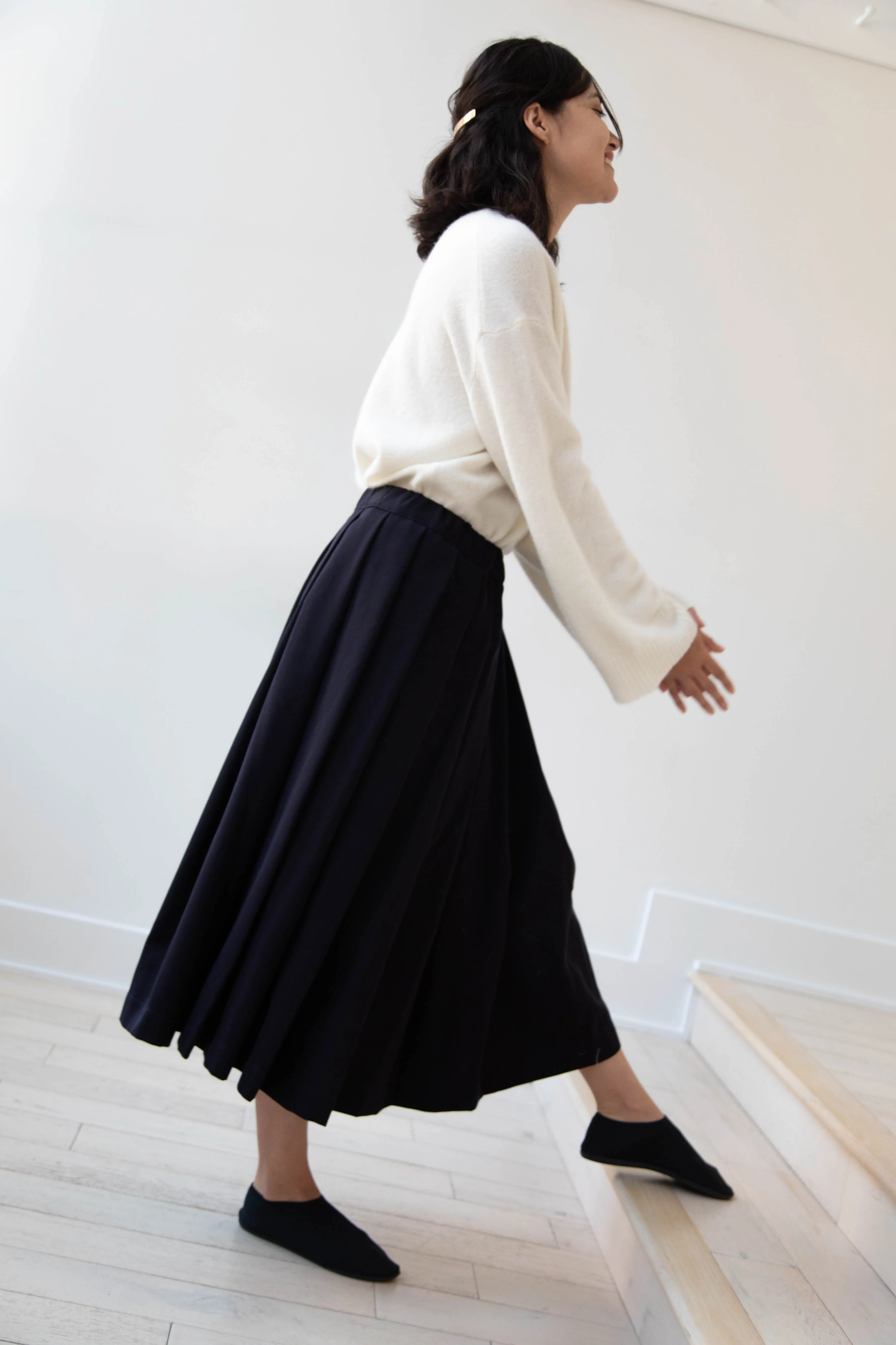 Bergfabel | Matilde Skirt in Navy Wool
