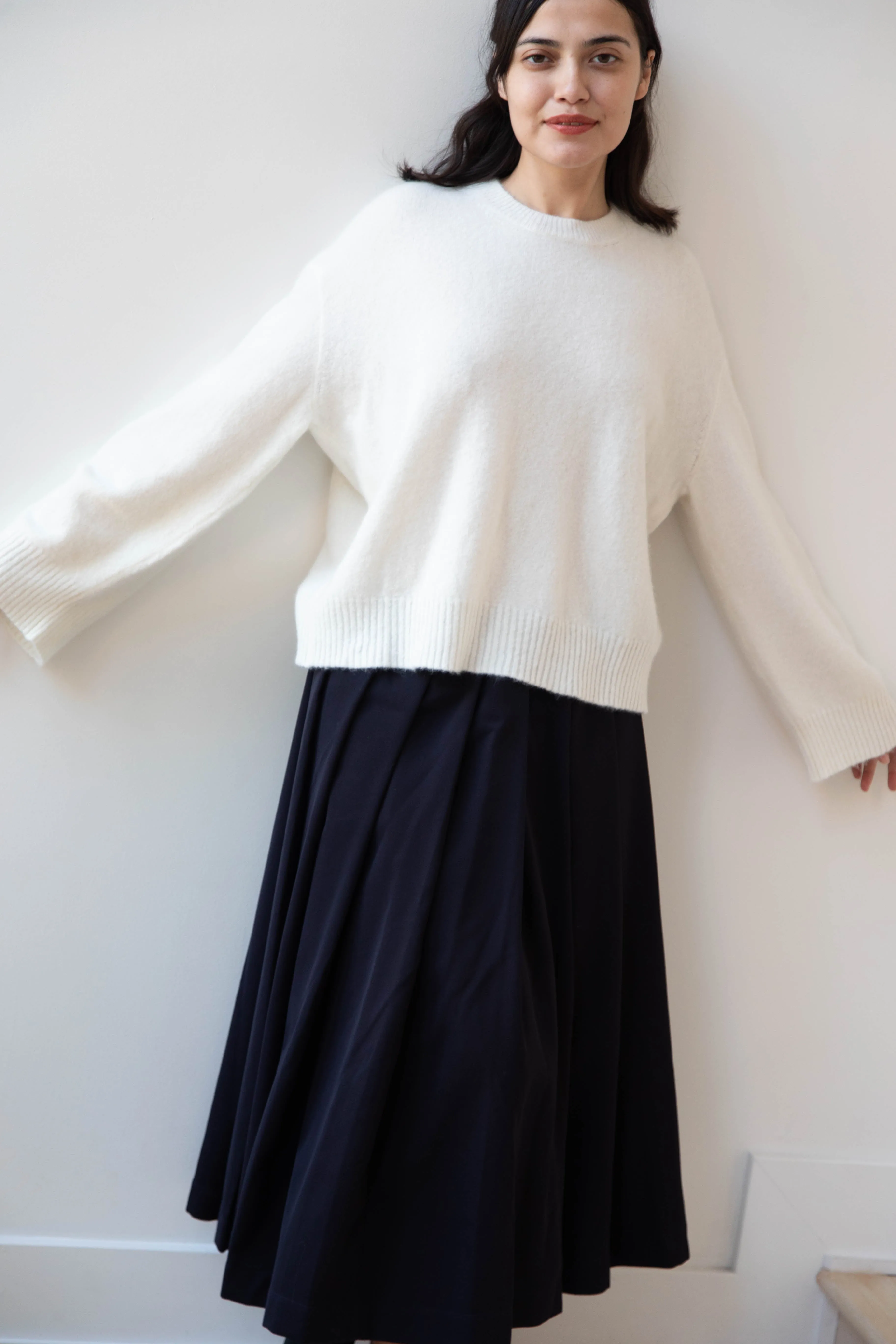 Bergfabel | Matilde Skirt in Navy Wool