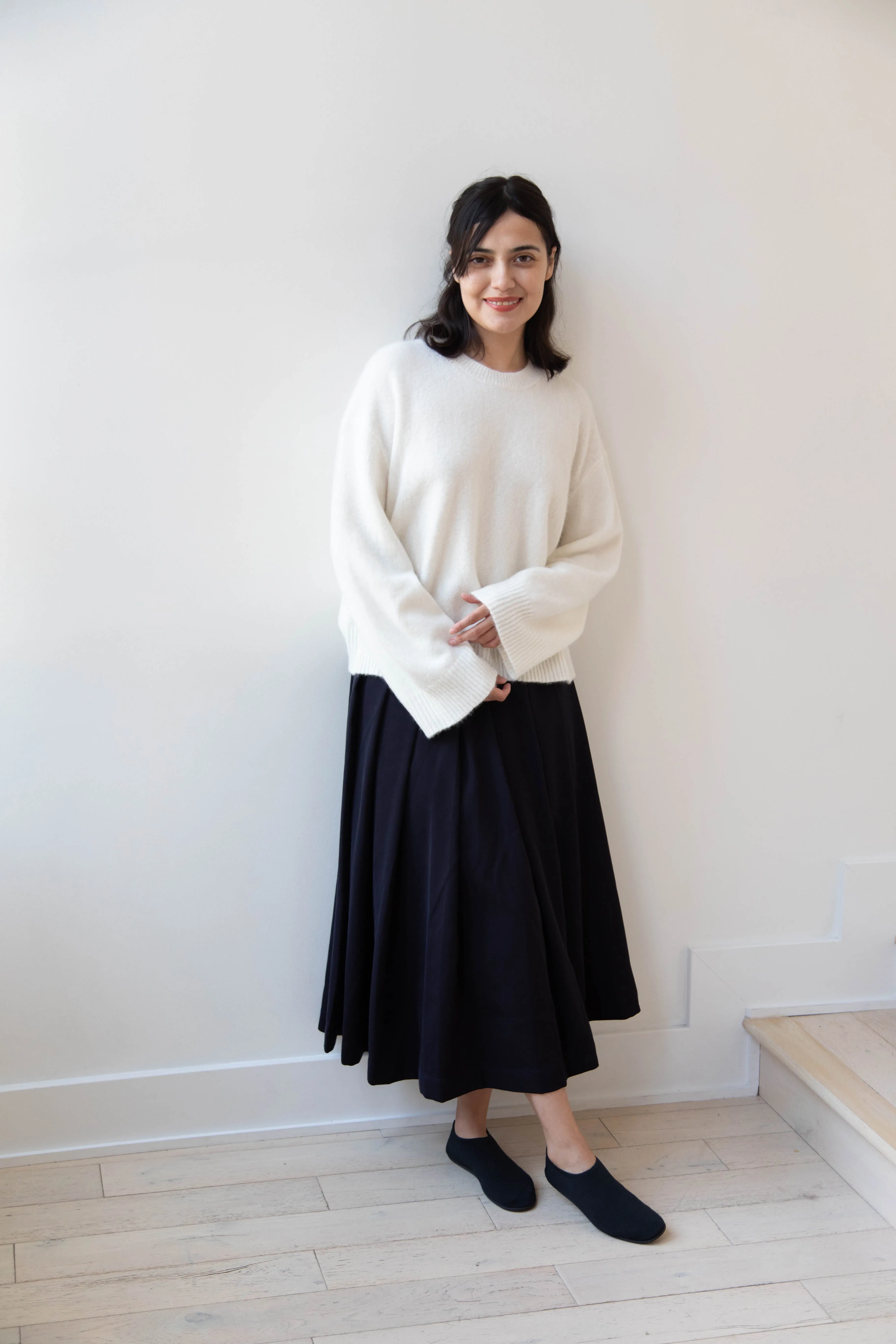 Bergfabel | Matilde Skirt in Navy Wool
