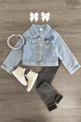 Blue Jean Sherpa Denim Jacket