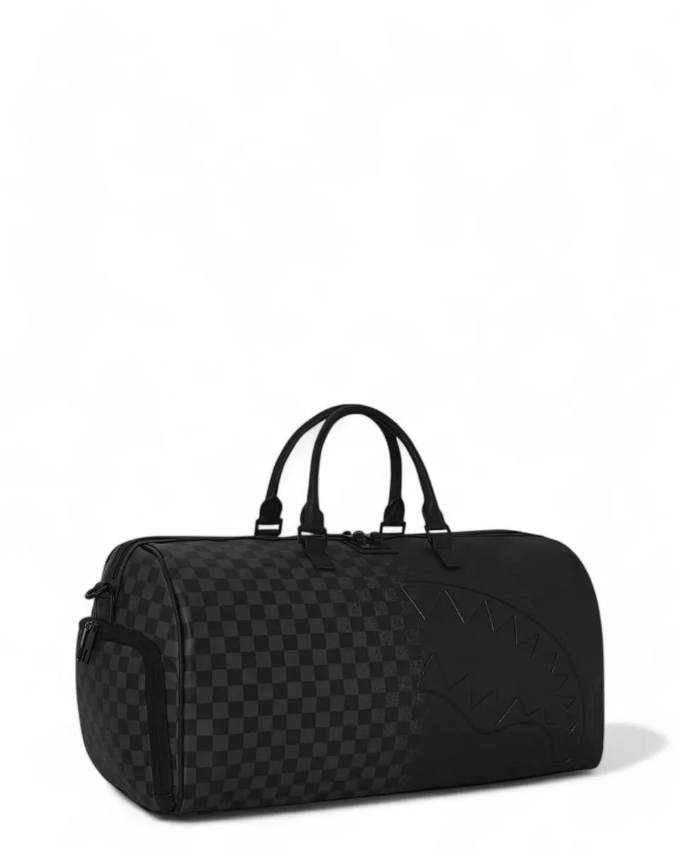 borsone sprayground half spritz black/grey check