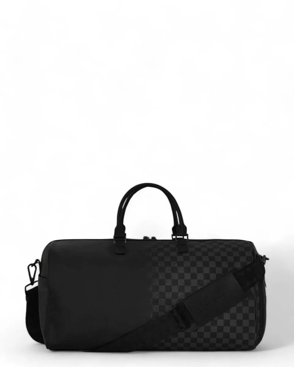 borsone sprayground half spritz black/grey check