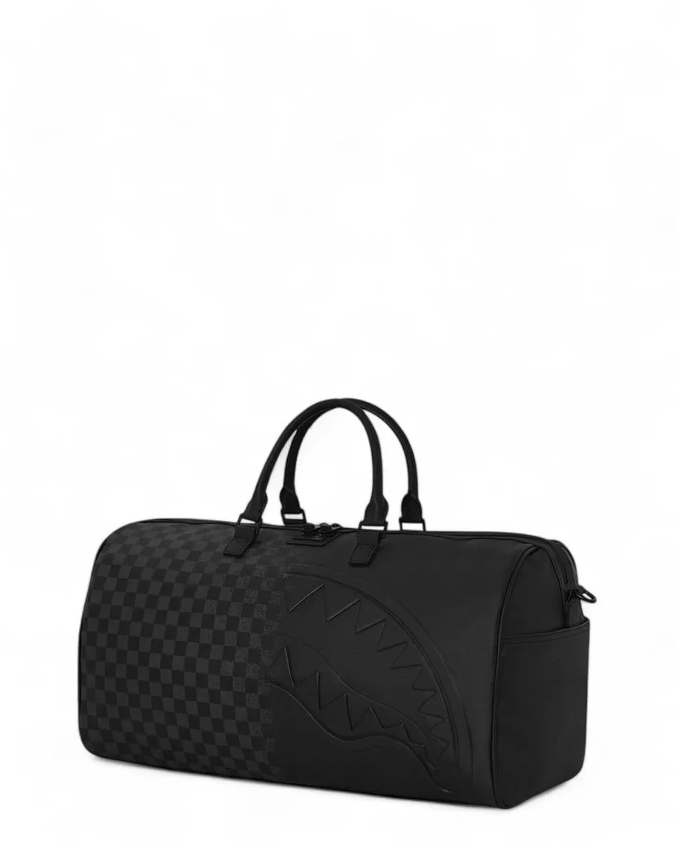 borsone sprayground half spritz black/grey check