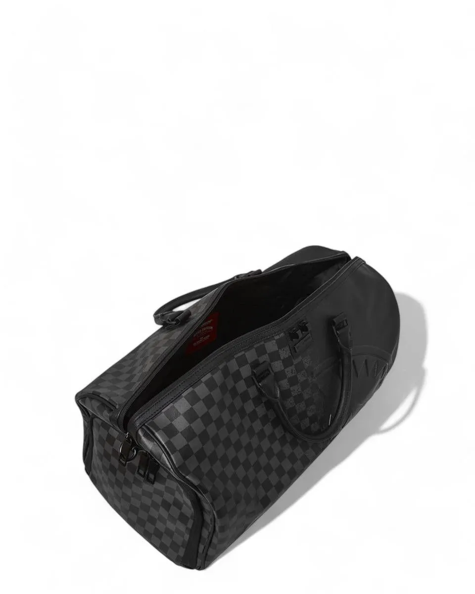 borsone sprayground half spritz black/grey check
