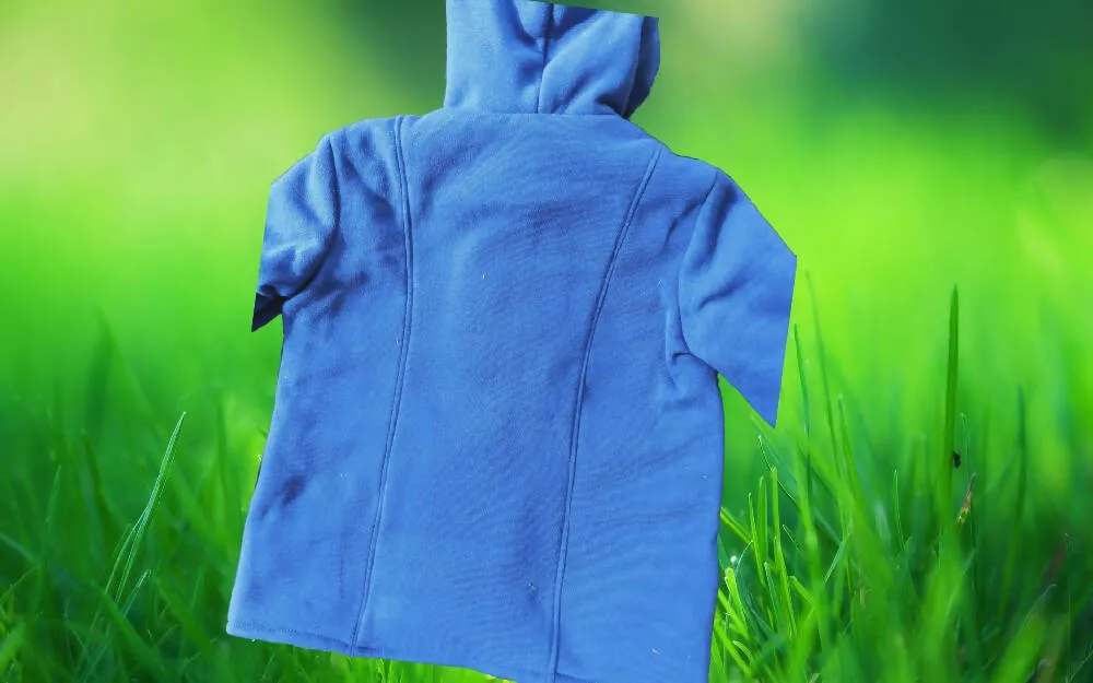 Boys Duffle Coat, Blue Fleece - Sizes 3-4
