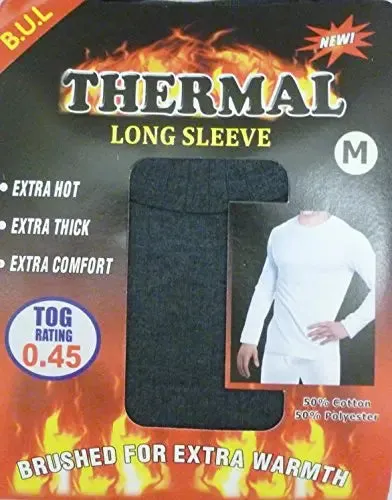 B.U.L ® 2 Mens Extrem Hot Thermal Underwear Set Long Sleeve Vest & Johns Suitable for Winter Outdoor Work Travel Camping Ski Wear Size S-XL