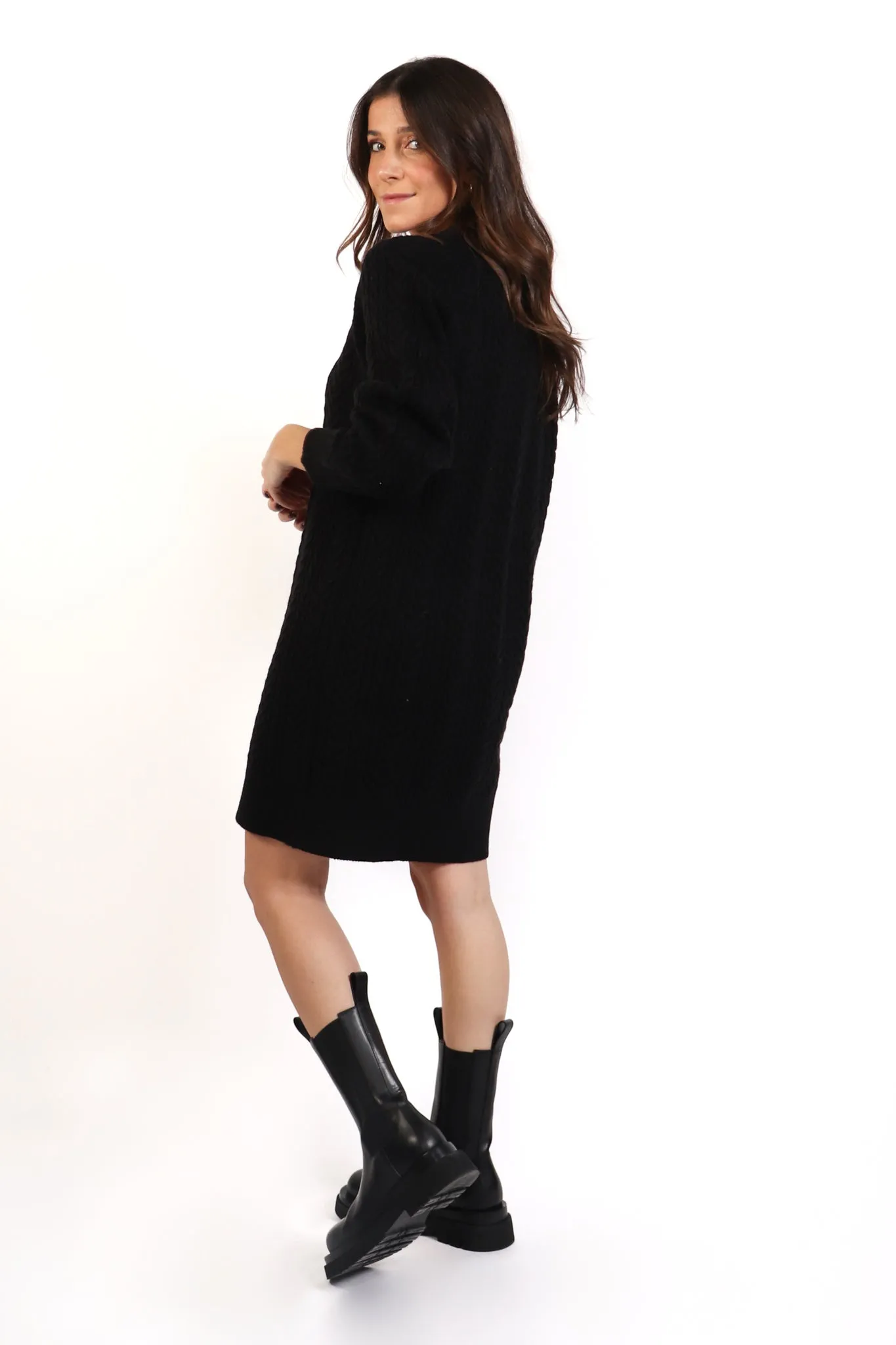 Cable Knit Sweater Dress