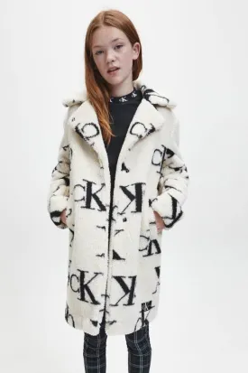 Calvin Klein CK AOP TEDDY COAT