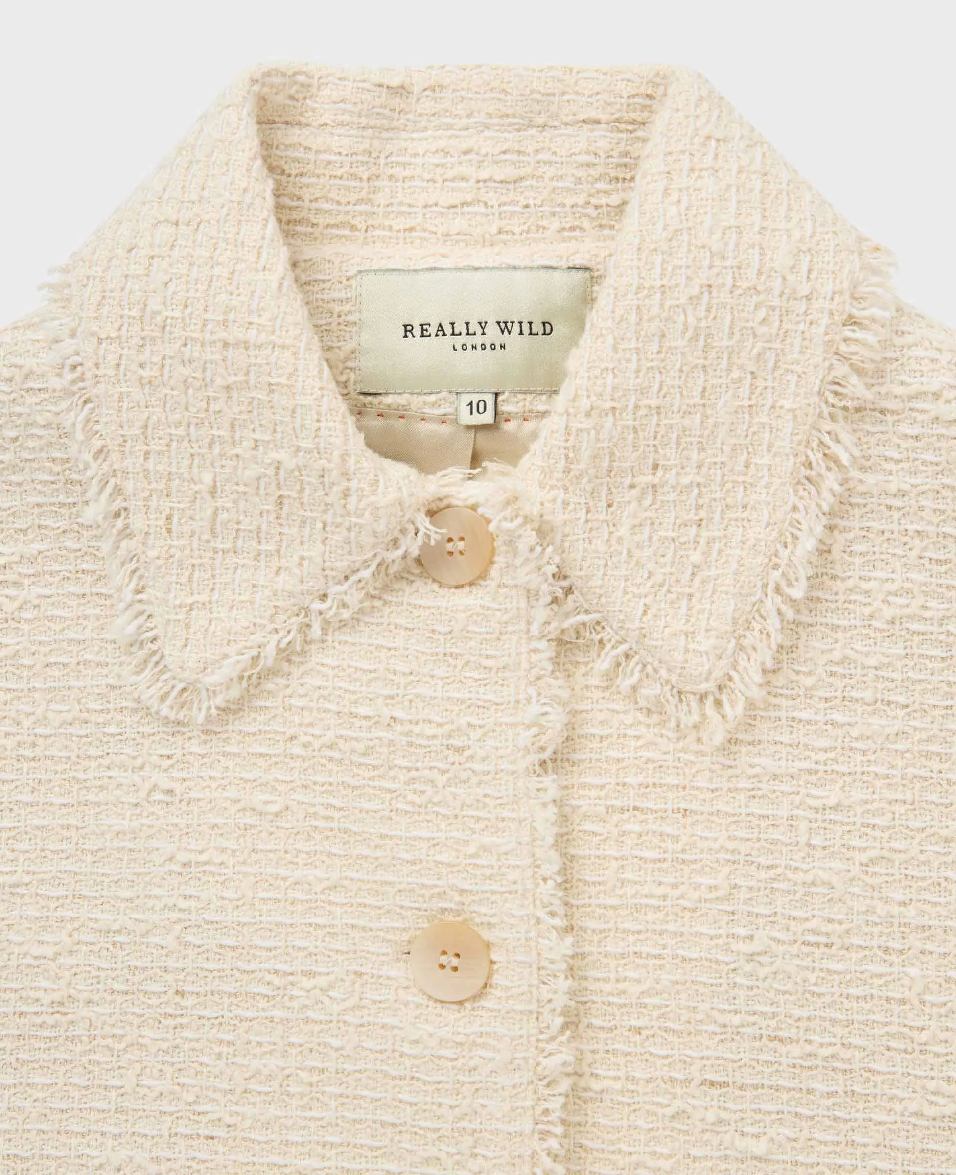 Carlisle Cotton Blend Oversized Boucle Jacket