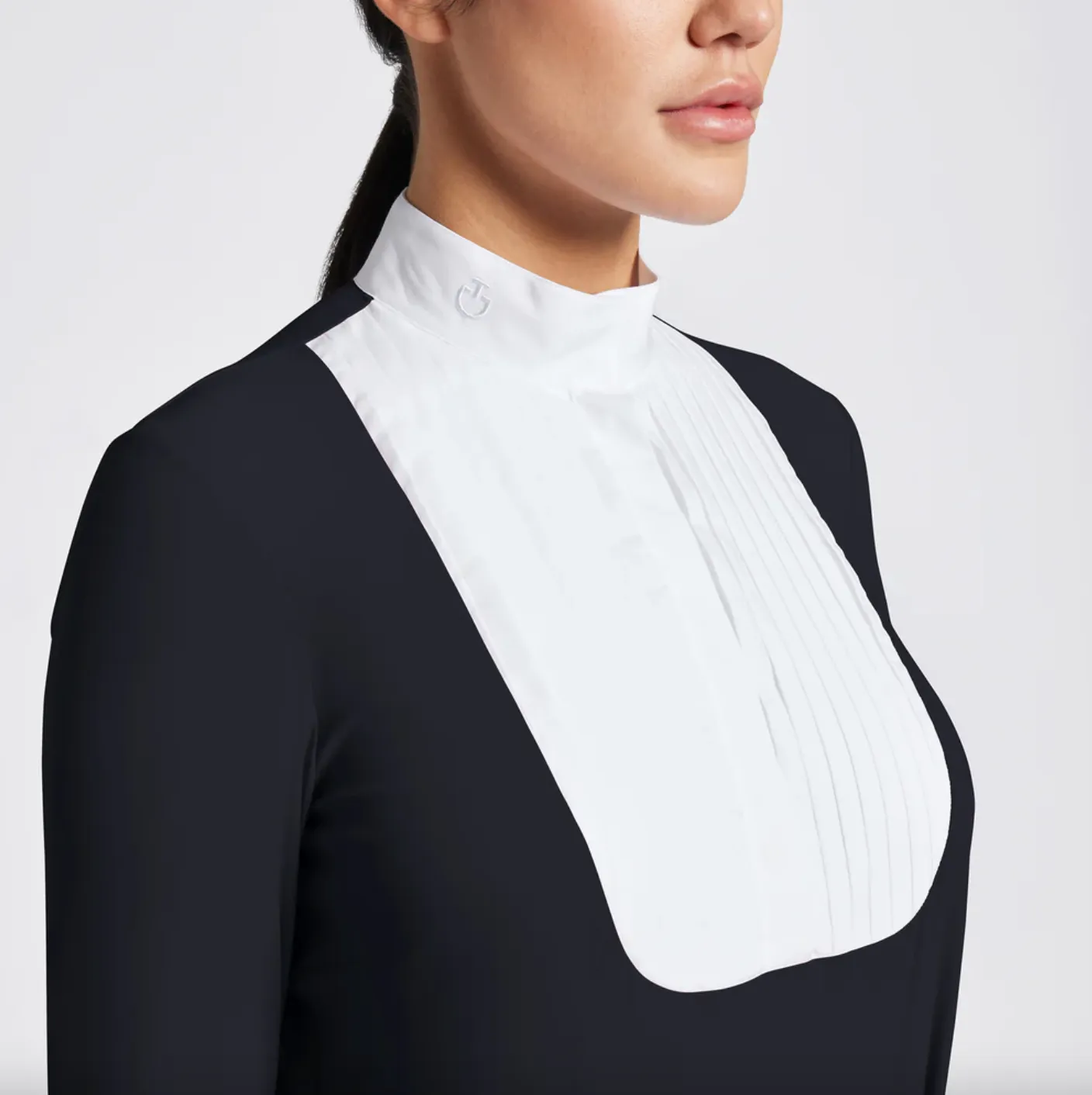 Cavalleria Toscana Ladies Pleated Bib Jersey L/S Competition Shirt