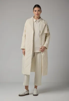 Choice Quilted Midi Winter Coat Sand