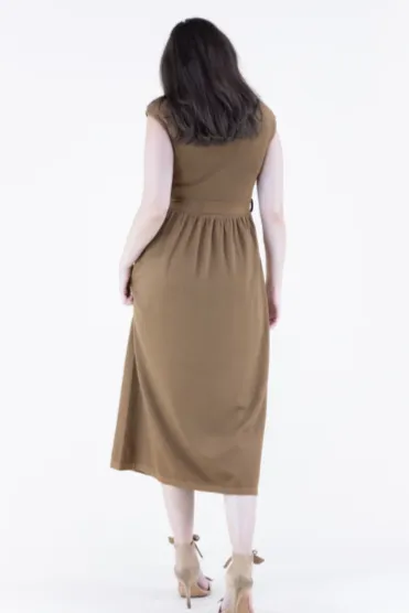 Chrissy Belted Midi Sweater Dress