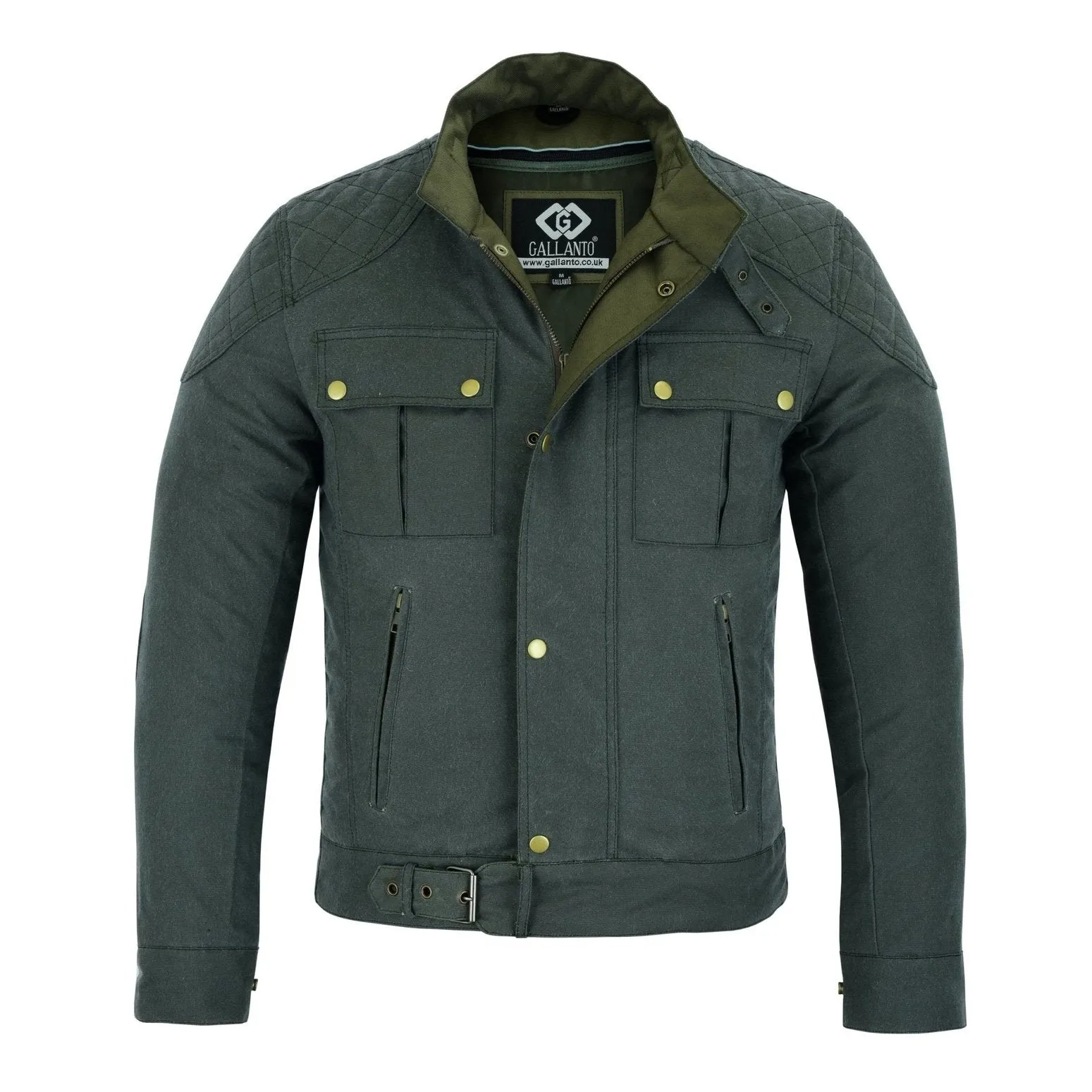 Classic Brown Waxed Cotton Motorcycle Jacket Textile Biker