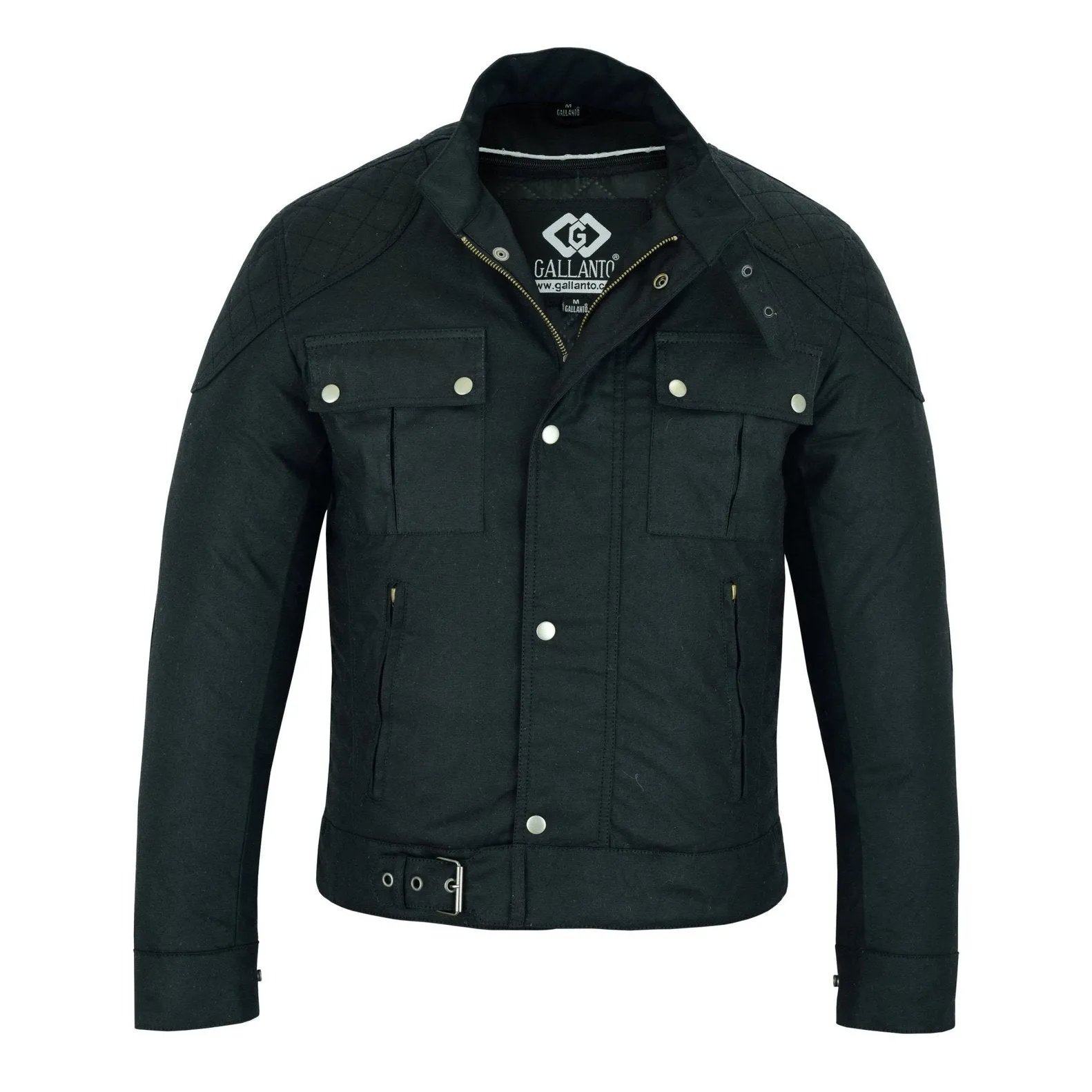 Classic Brown Waxed Cotton Motorcycle Jacket Textile Biker