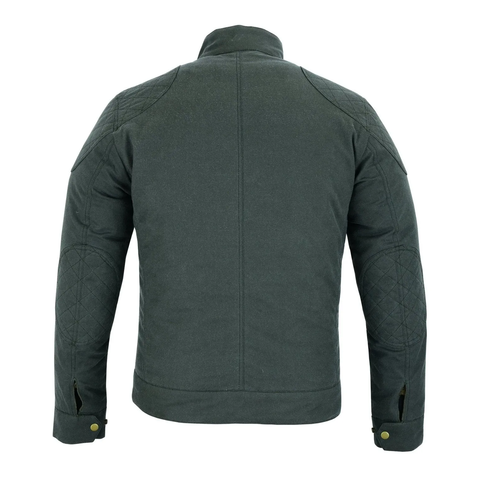 Classic Brown Waxed Cotton Motorcycle Jacket Textile Biker