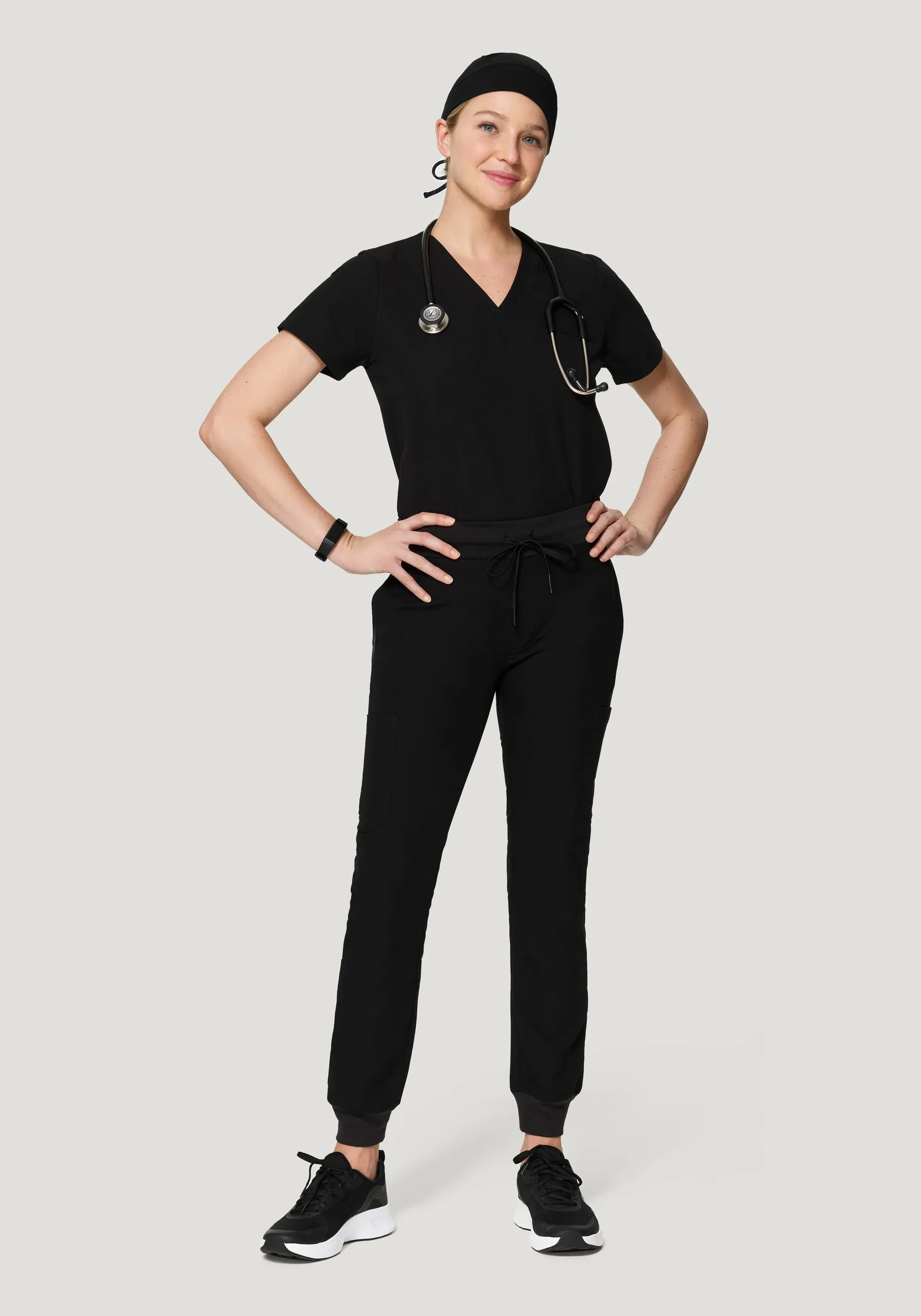 Contemporary Scrub Cap Black