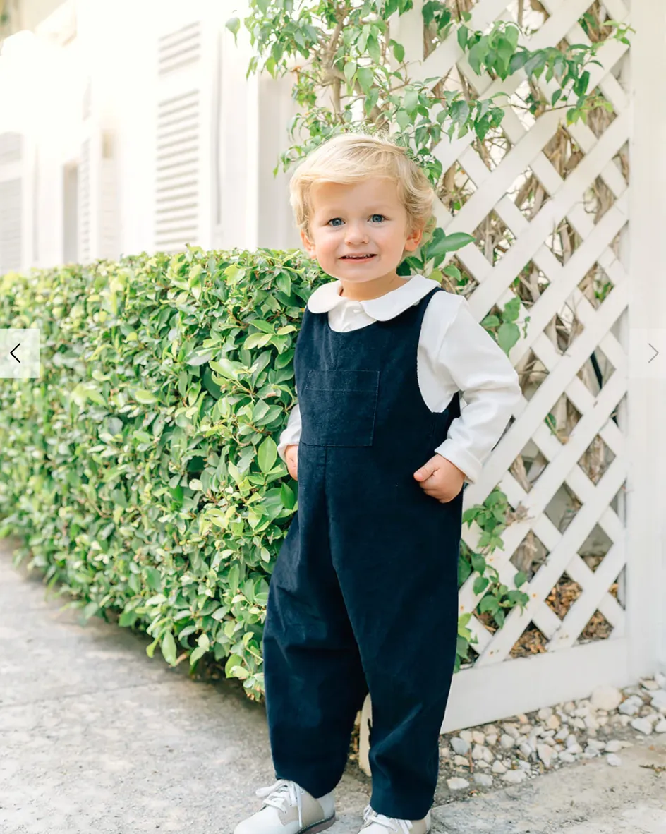 Corduroy Overall- Navy