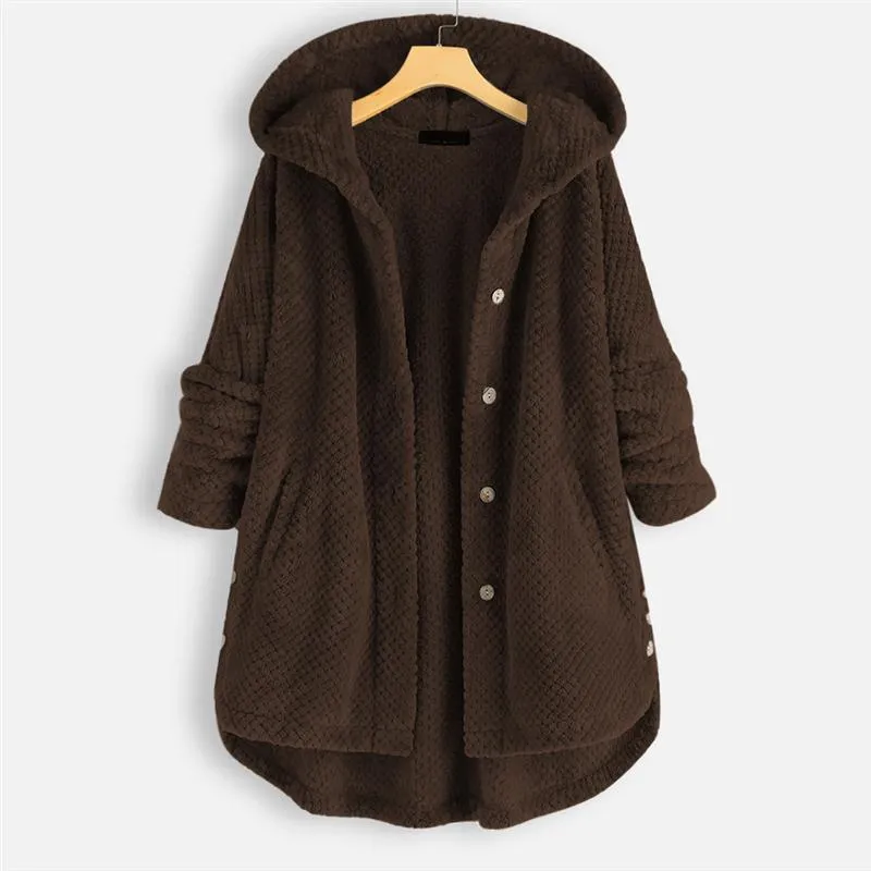 Cosy Hooded Teddy Coat