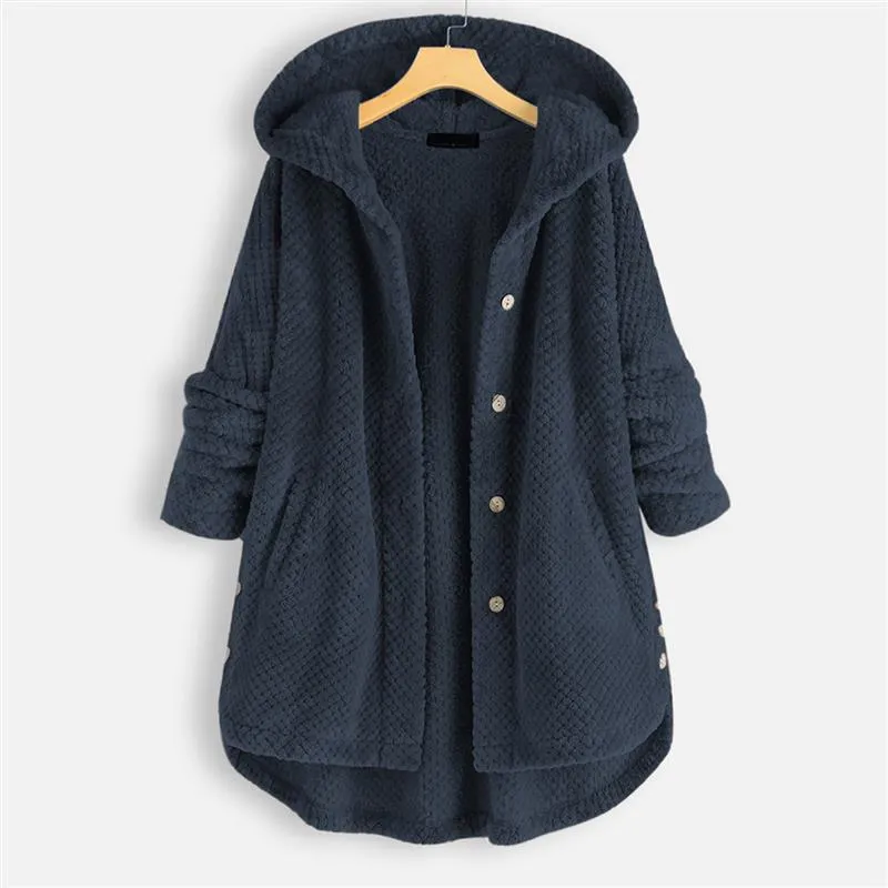 Cosy Hooded Teddy Coat