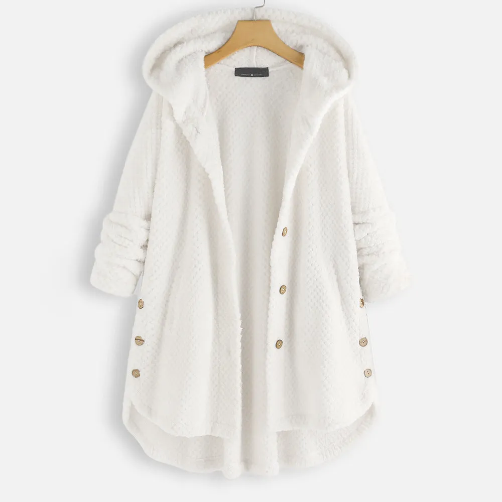 Cosy Hooded Teddy Coat