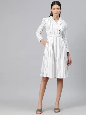 Cottinfab Women Striped Wrap Dress