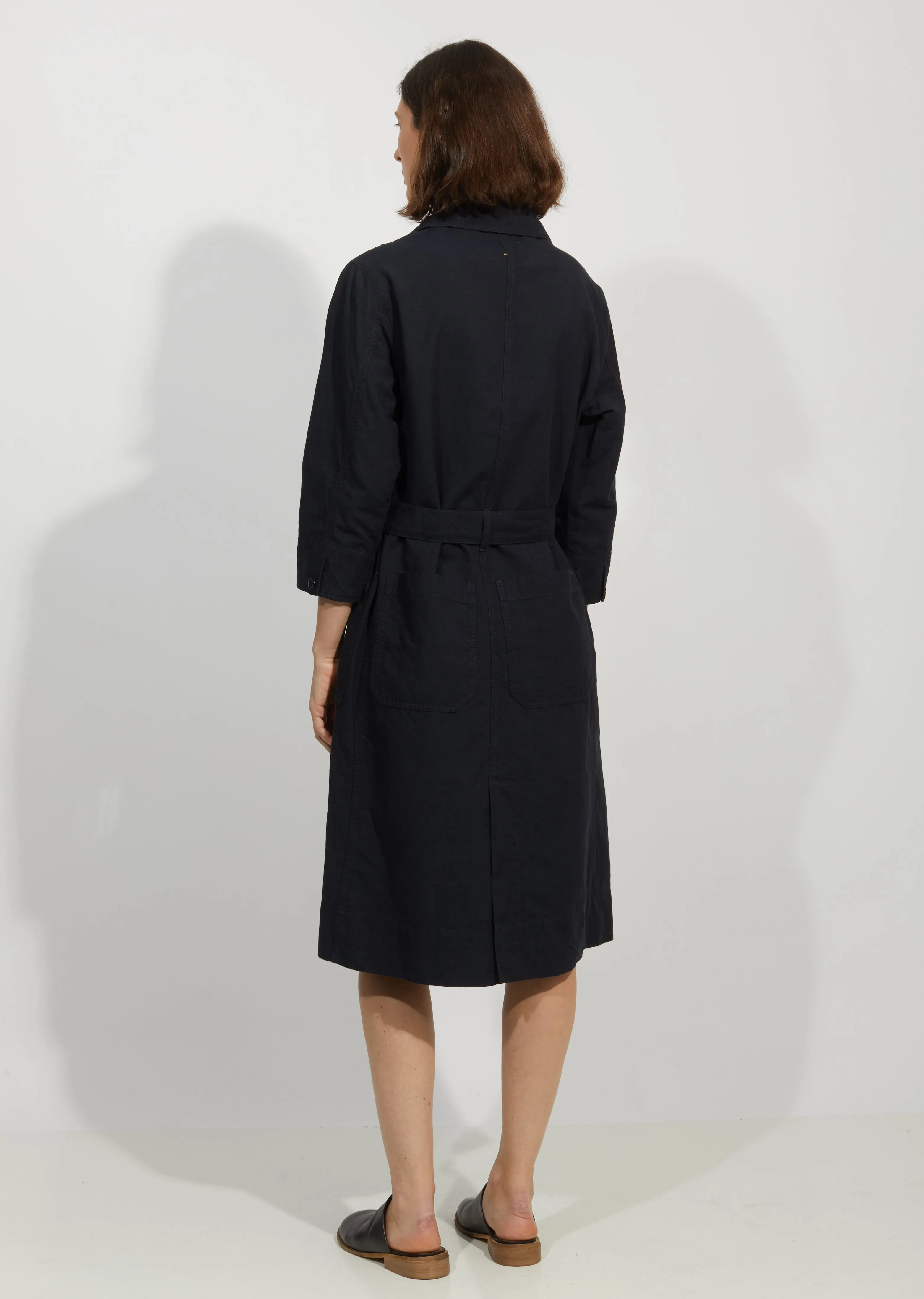 Cotton & Linen Overall Wrap Dress