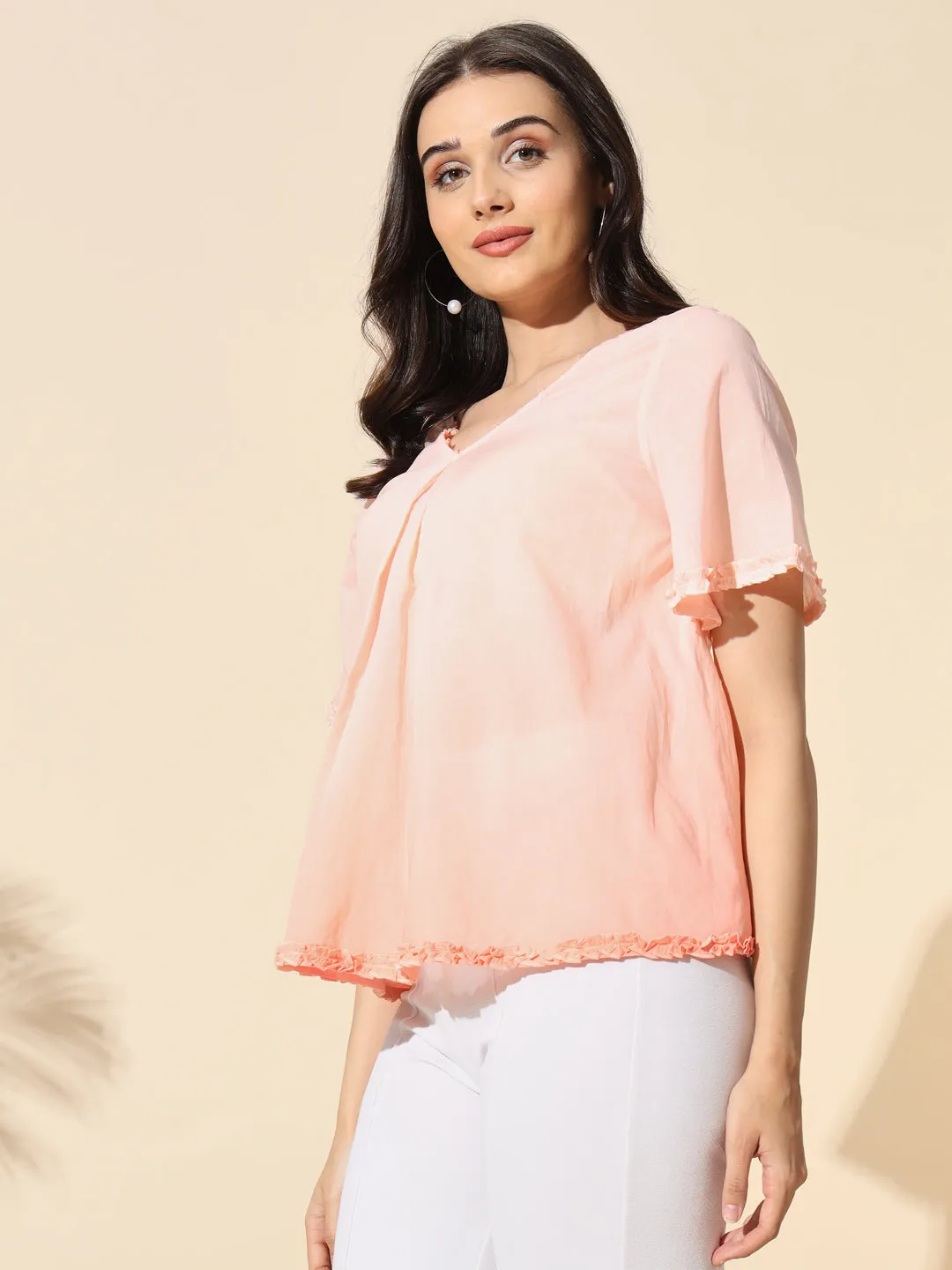 Cotton Ombre Flared Top- #TP015