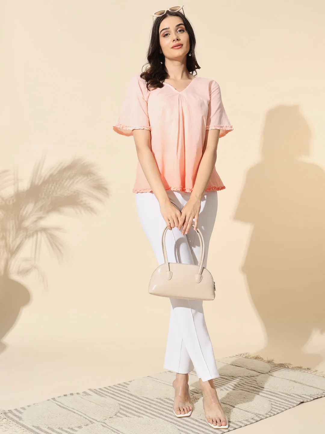 Cotton Ombre Flared Top- #TP015