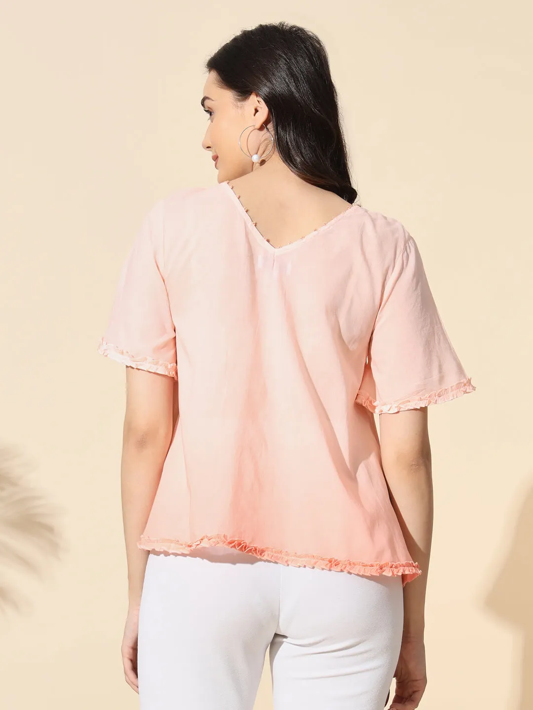 Cotton Ombre Flared Top- #TP015