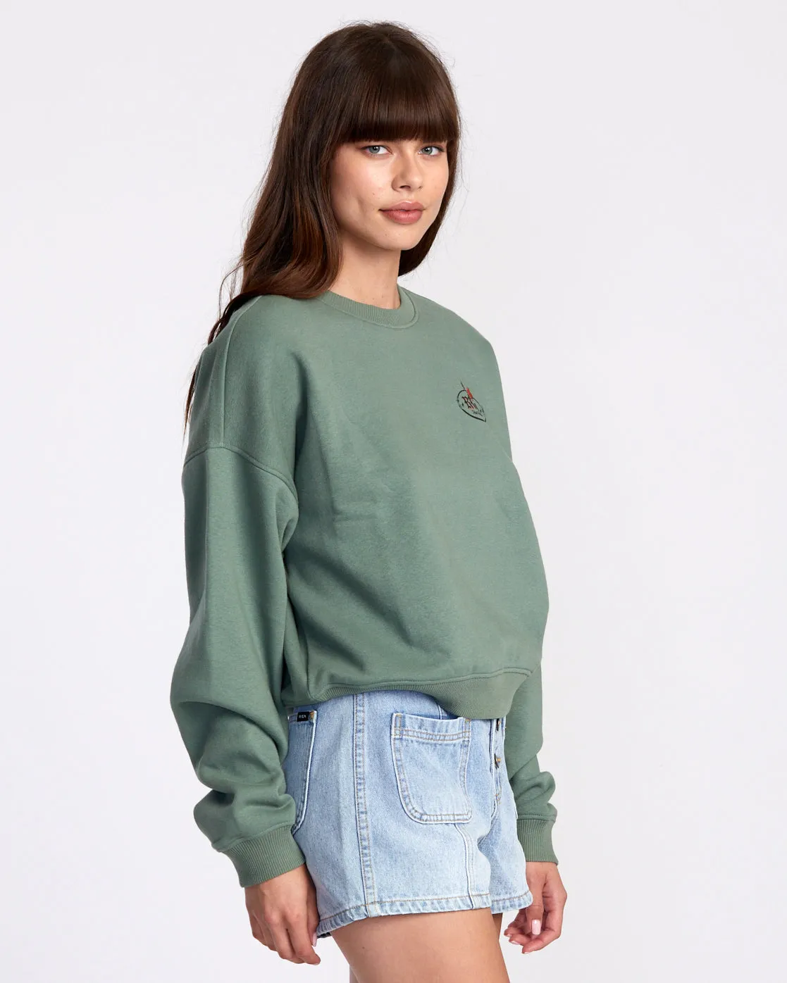 Court Crew Neck Sweatshirt - Jade