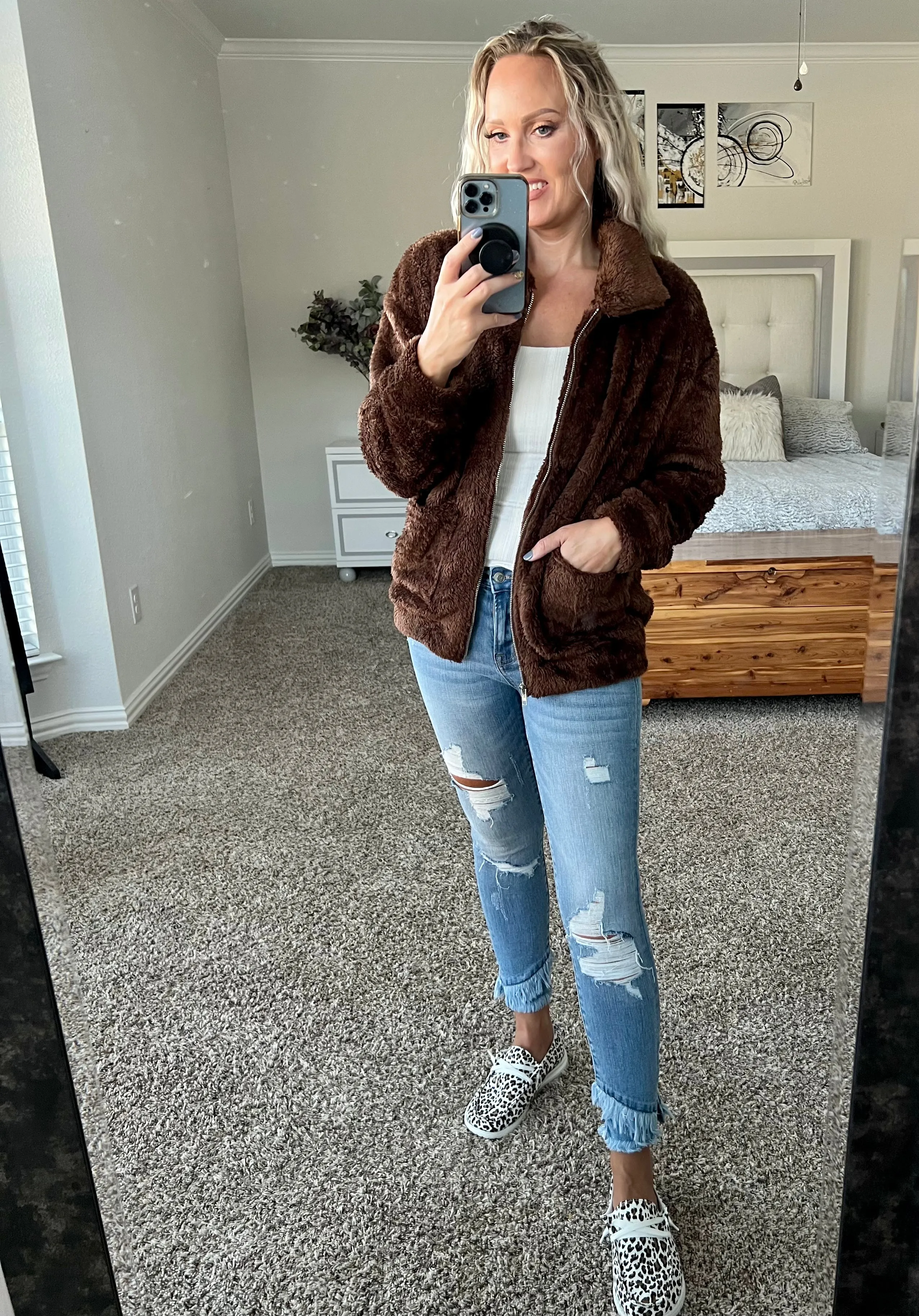 Cozy Teddy Zip Up Fleece