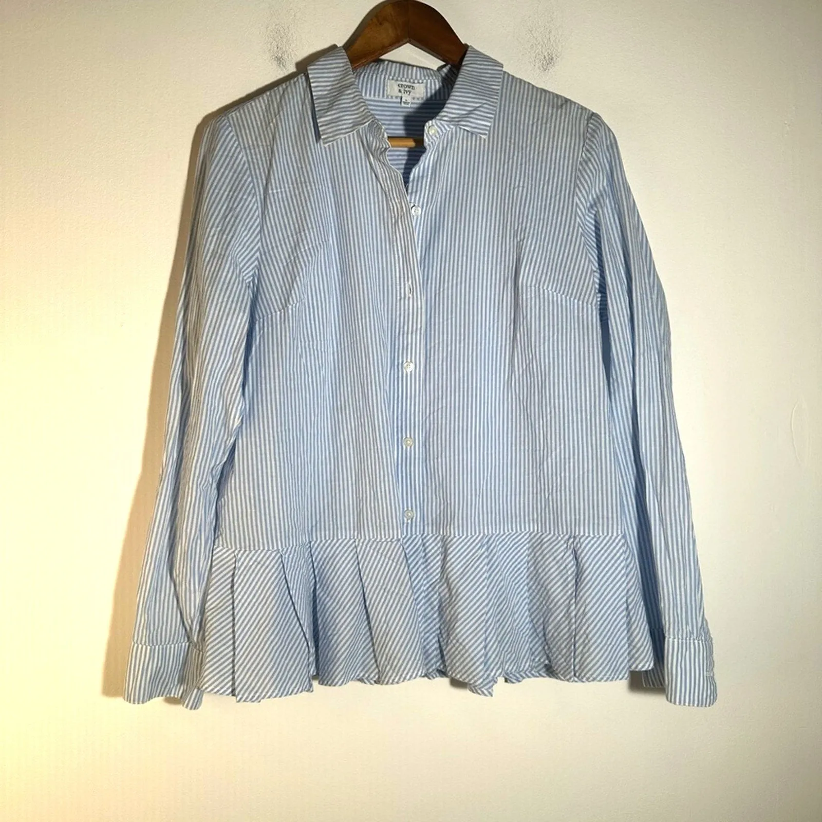 Crown & Ivy Blue Striped Shirt