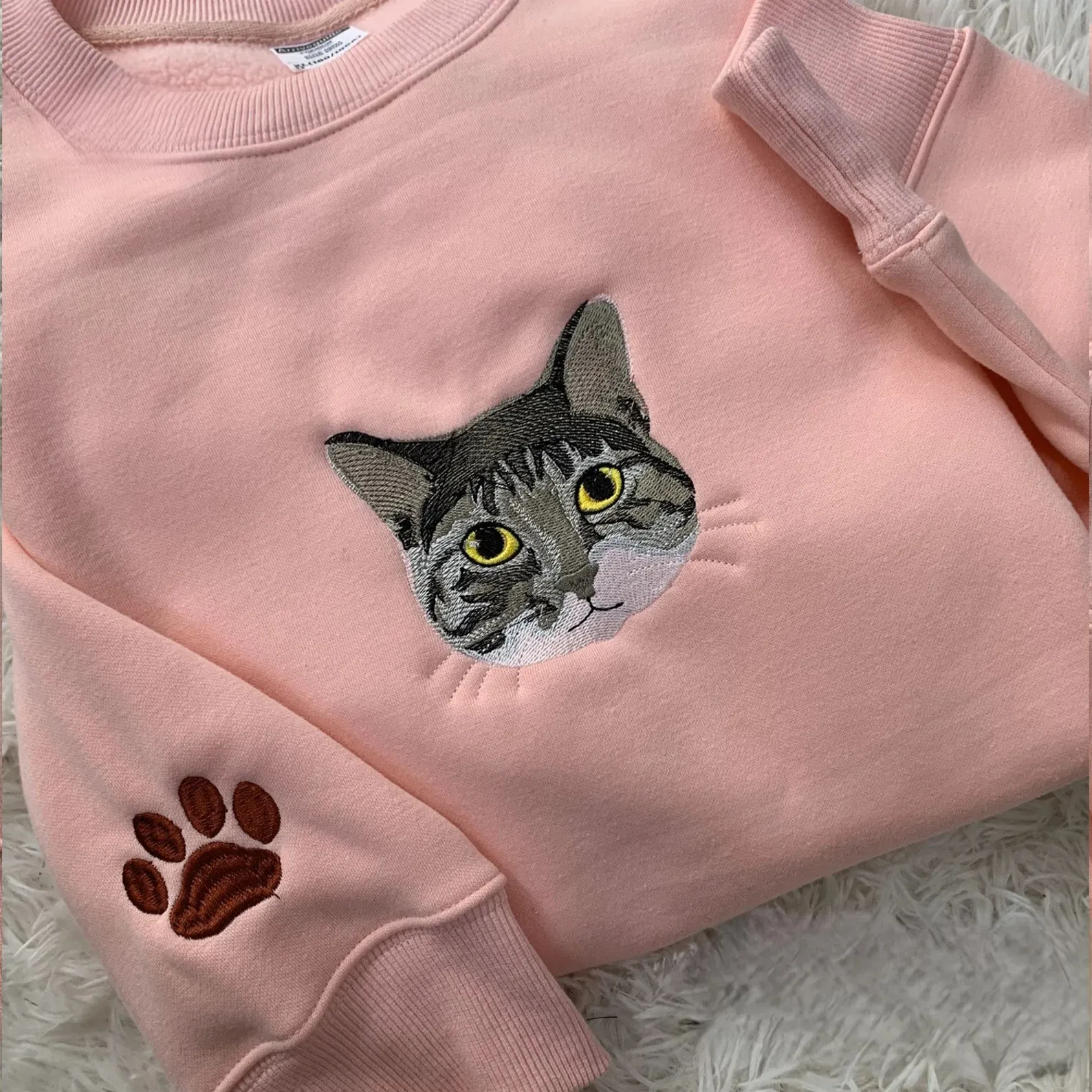 Custom Dog Sweatshirt  -  Personalized Embroidered Hoodie for Dog & Cat Lovers