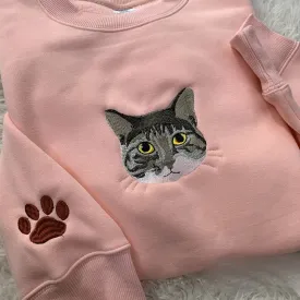 Custom Dog Sweatshirt  -  Personalized Embroidered Hoodie for Dog & Cat Lovers