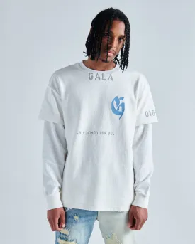 EGO MUST DIE THERMAL L/S TEE (WHITE/WHITE)