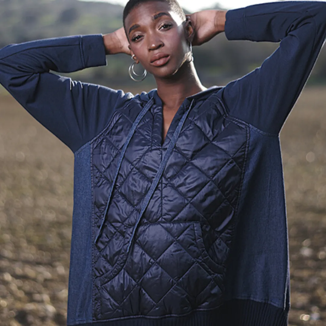 Ether Misto Quilted Hooded Anorak Top