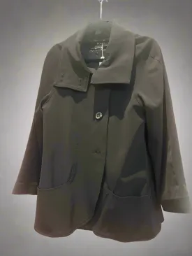 Feathers Black Oversized Coat