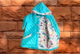 Girls Duffle Coat, Quilted, Size 10