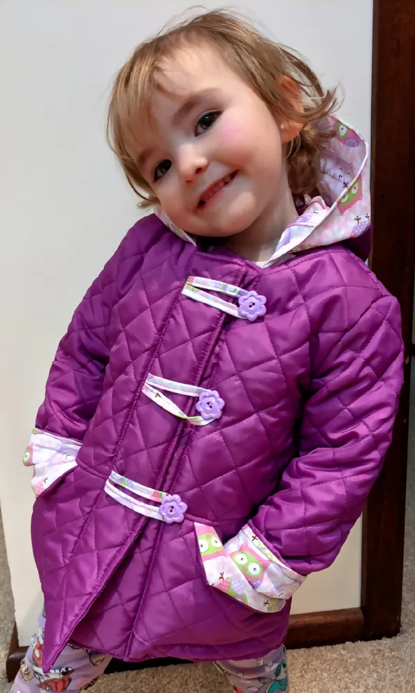 Girls Quilted Duffle Coat